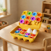12 Pieces Matching Eggs Fine Movement Skills Color Matching Eggs for Home