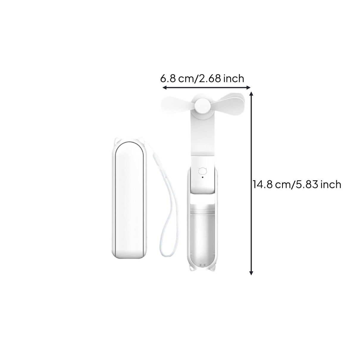 USB Rechargeable Mini Fan Three-Speed Foldable Mini Fan Powerful Air Circulation