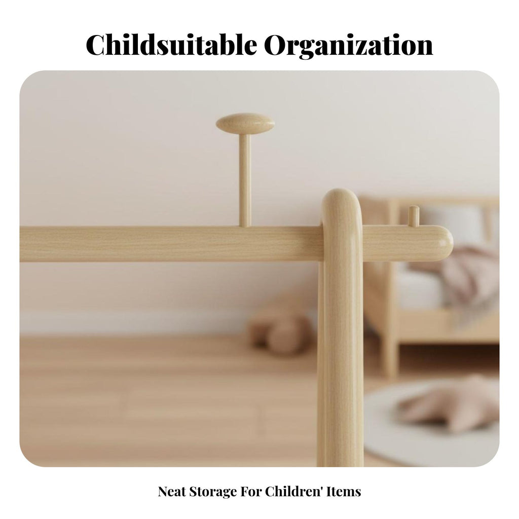 children's Clothes Tree Japanese Aesthetic Self-Supportingstanding child's Coat Rack Space-Saving Easy Assembly for Parents