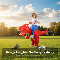 Riding-Style Dinosaur Suit Funny Design Inflatable Costume Self-Inflating