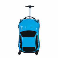 Kids Car Shaped Luggage Telescopic Handle Child's Sit on Suitcase Lightweight 3D Cartoon Car Suitcase for Young Children, Vacation, Airport