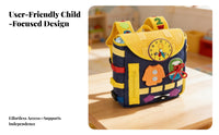 Felt Activity Backpack Flap-Top Soft Structured Backpack Front Zipper Pocket