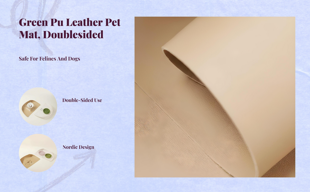 Water-resistant Pet Feeding Mat for felines and Dogs – Non-slip PU Leather Pet Food Tray, Easy to Clean, Oil-resistant Bowl Pad for Floor Protection, Prevents Spills
