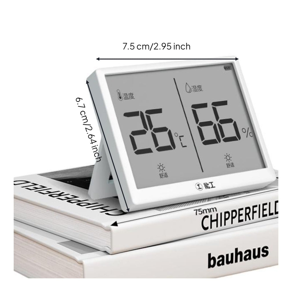 Digital Hygrometer, Indoor Thermometer, High-Accuracy Temperature and Humidity Gauge, Wall-Mounted, Infant Nursery