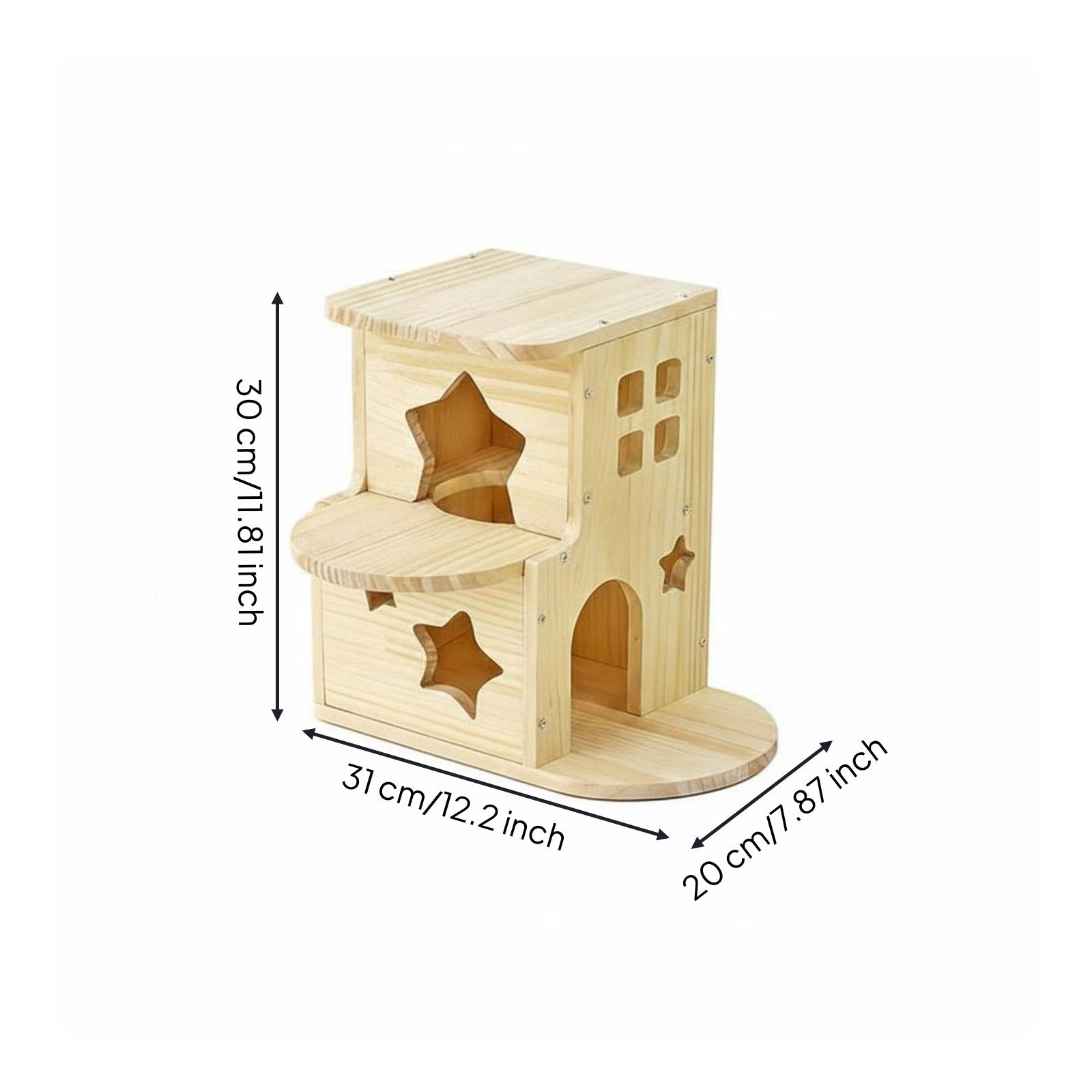 Multi-Layer Wooden Hideout Large Space Wooden Pet Hideout House Enclosure