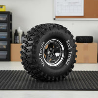 4 Pieces 2.2 Inch Beadlock Wheel Rim High Traction Metal Rim Tire Mud Terrain