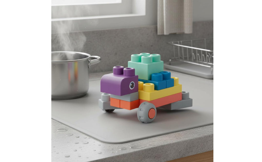 Easy to Clean Soft Building Blocks Bite Safe Soft Blocks Set Early Learning for Babies, Toddlers, Indoor Play