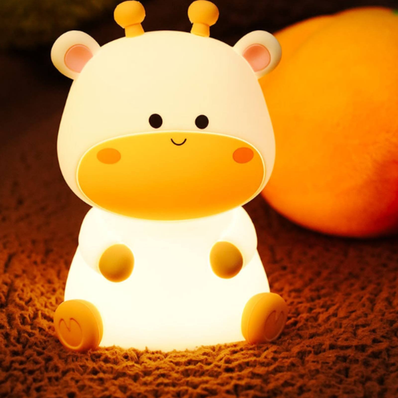 Silicone Deer Tap Light 30-Minute Timer Rechargeable Kids Nightlight for Nursery