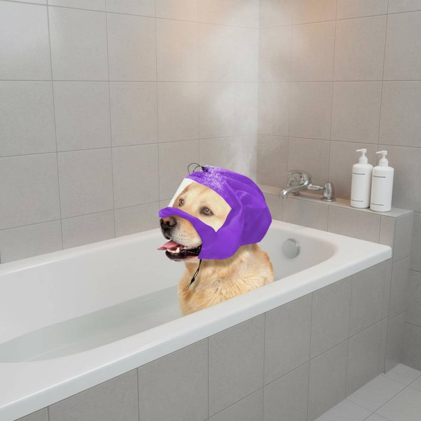 Waterproof Dog Aural Cover Easy to Use Pet Shower Cap Comfortable for Bath Time
