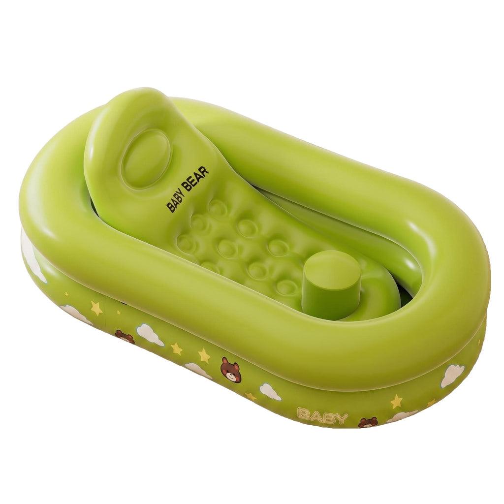 Inflatable Baby Bathtub Printed Inflatable Baby Tub Travel Friendly for Babies