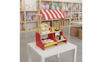 Sandwich Stall Toy Educational Wooden Burger Stand Interactive Play Restaurant Counter for Kids
