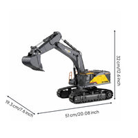 Wireless-Controlled Digger Alloy Body Construction Vehicle Rechargeable Battery
