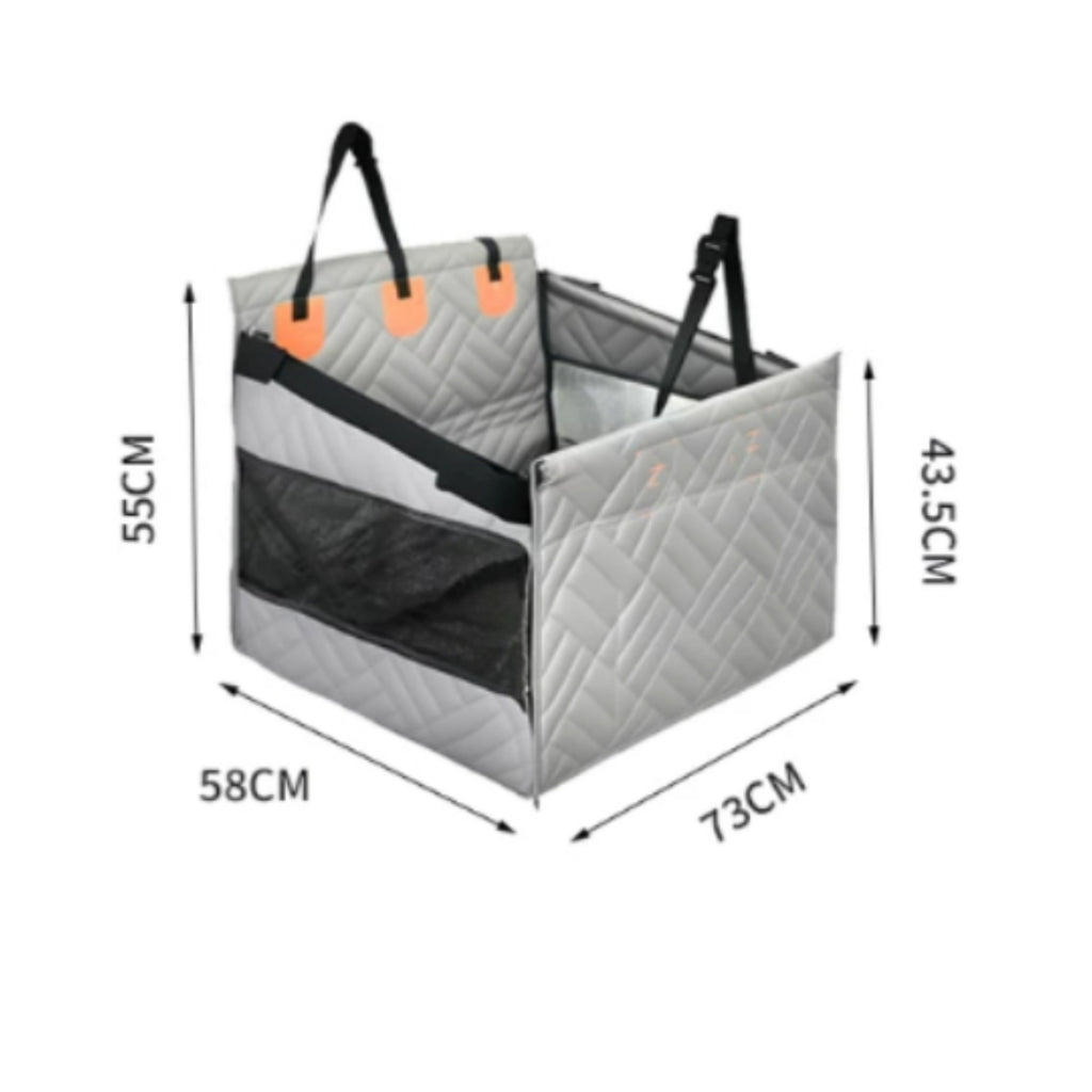 Pet Car Nest Enclosed Design Dog Car Bed Adjustable Straps