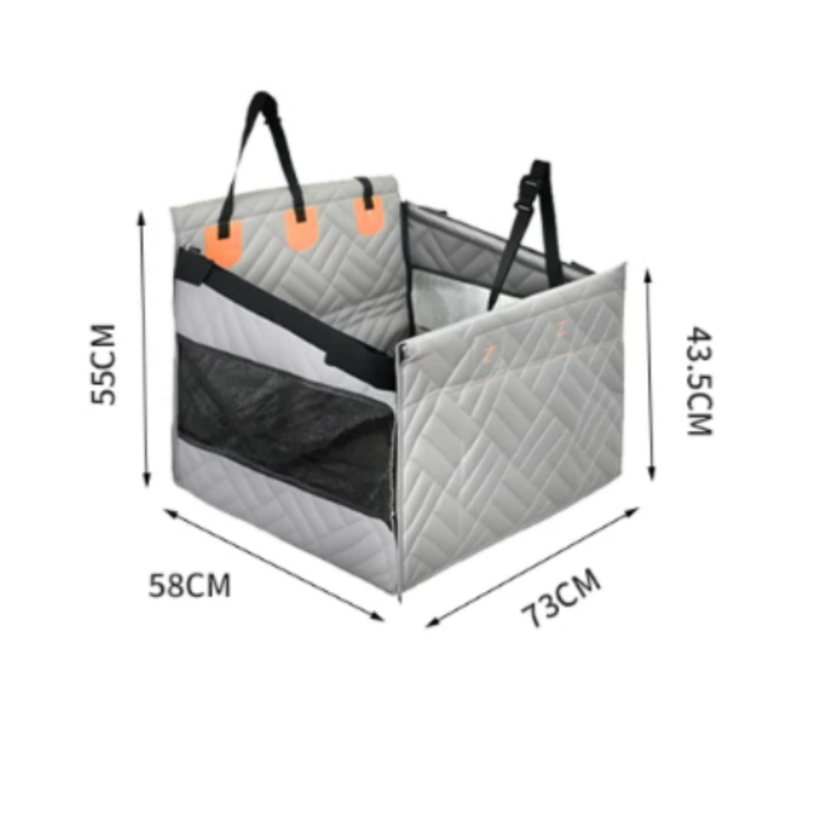 Pet Car Nest Enclosed Design Dog Car Bed Adjustable Straps