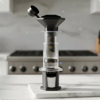 Manual Coffee Brewer Upright Clear Coffee Brewer Gilded Step Numbers Brew Gear