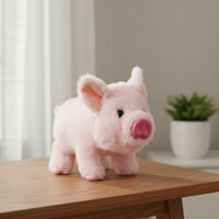 Electric Soft Toy Pig Moving Nose Stuffed Creature Realistic Look for Children