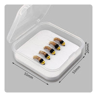 Caddisfly Nymph Lure Realistic Design Bead Head Nymph Fly for River