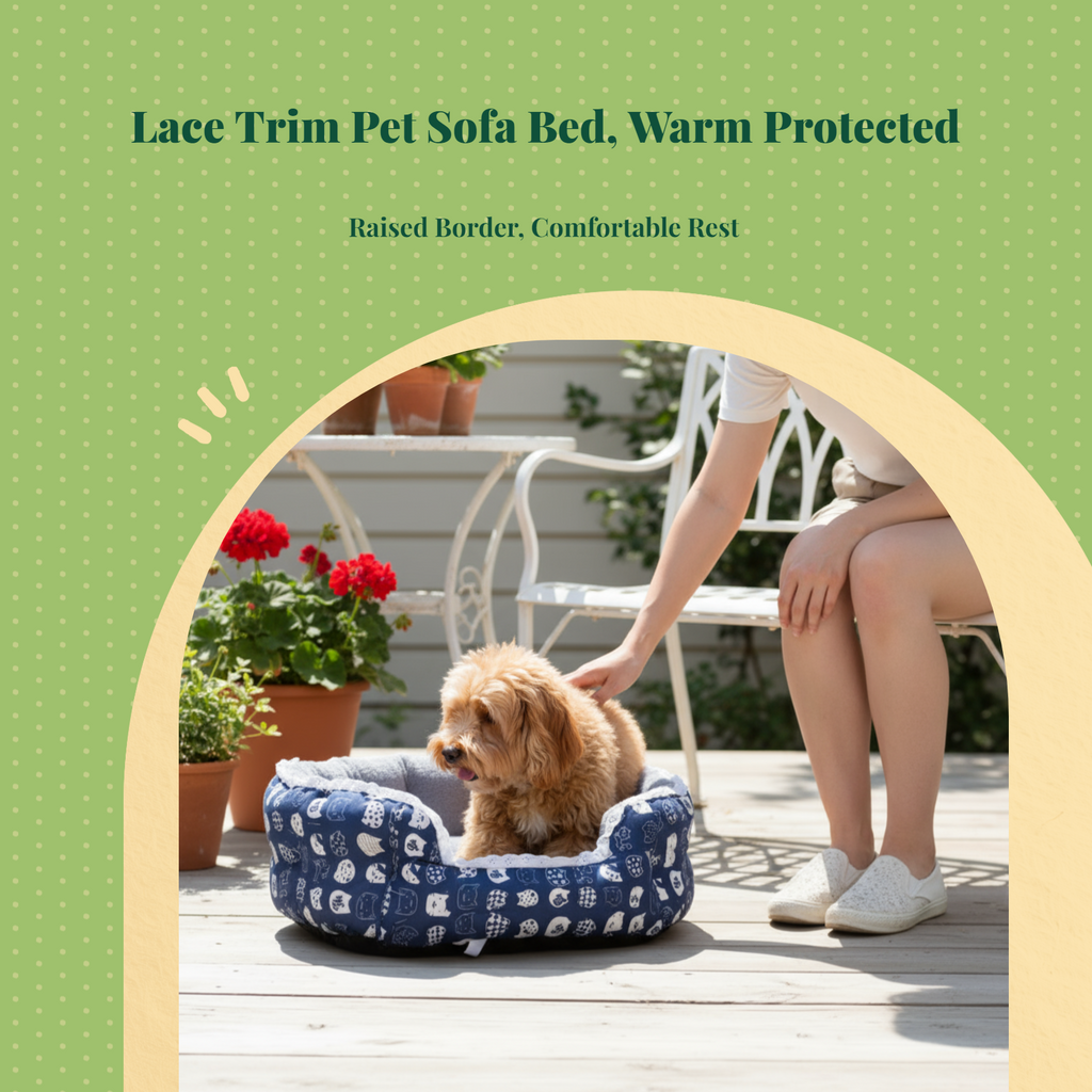 Windproof elevated indoor pet bed