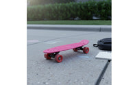 Multiple Colors 17 Inch Plastic Skateboard Lightweight & Portable Mini Cruiser Skateboard Ready to Ride Single Kicktail Board Non-Slip Deck for Beginners, Street Cruising, Commuting