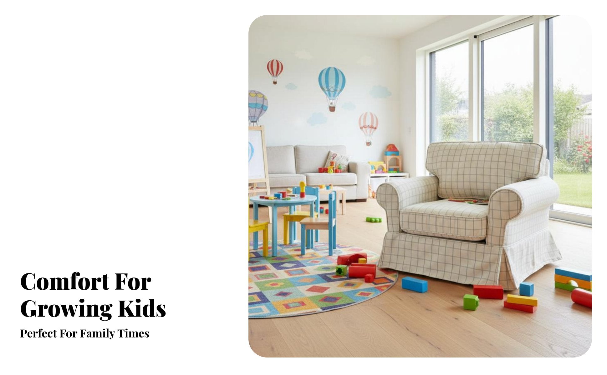 Rustic aesthetic & layout Floral Pattern literary Chair Comfortable Seating luxuriously soft Mini-Sofa Soft and Comfy children's Furniture Rounded Armrests for Preschoolers, young children, Parents, Playroom, Nursery, Preschool, Living Room