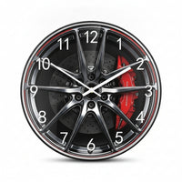 Precision Quartz Movement Wheel Hub Clock Black Dial Car Wheel Hub Clock
