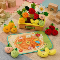 Pull and Grasp Toy Fine Motor Vegetable Soft Fabric Set Tactile for Babies
