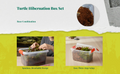 Turtle hibernation box with coconut coir