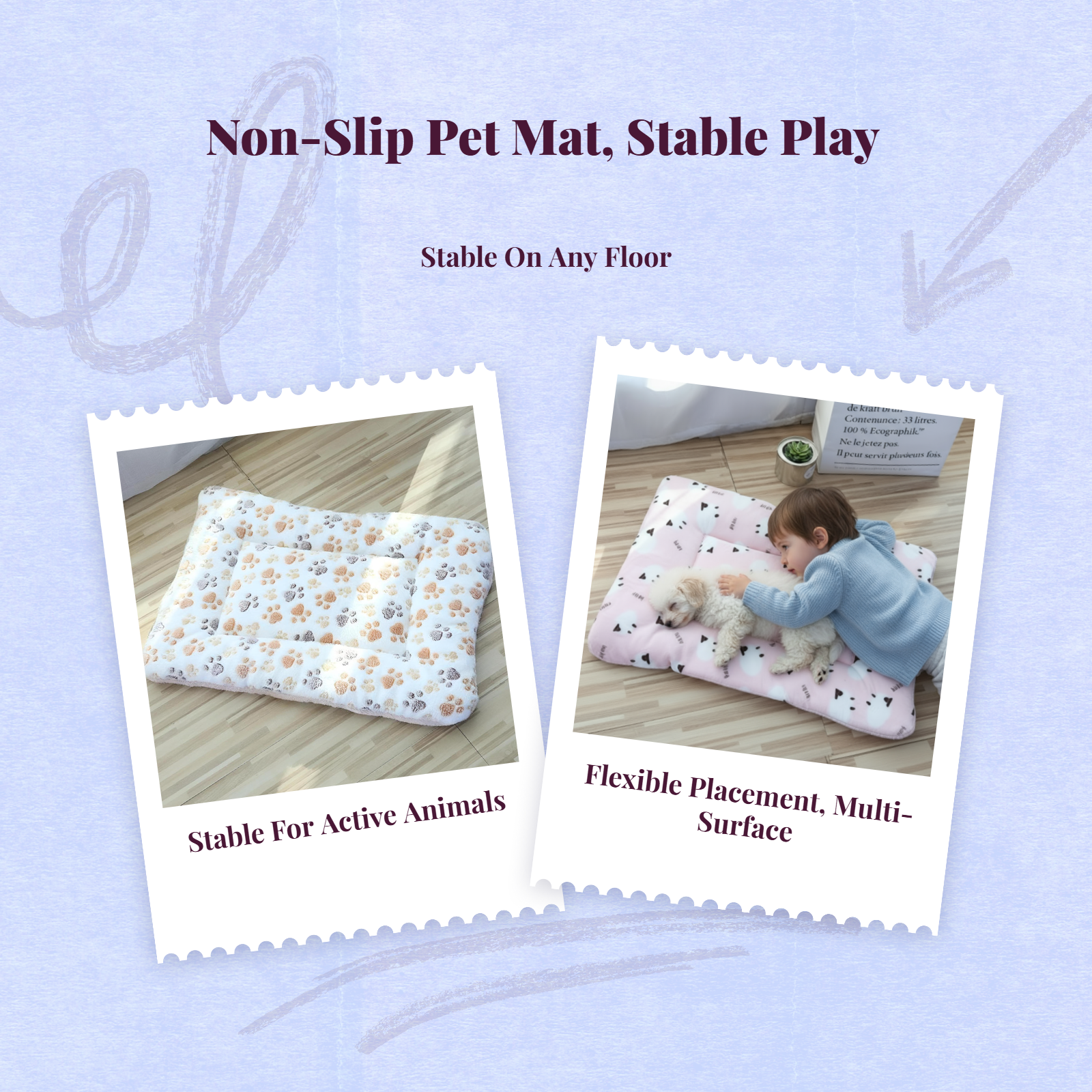 Machine washable plush pet bed