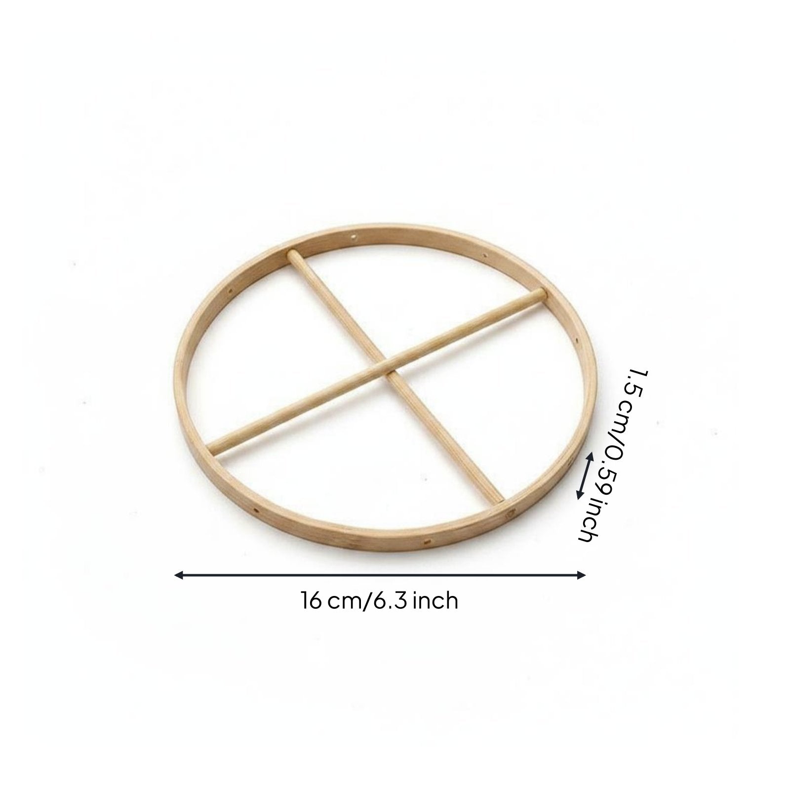 Hanging Bamboo Cross Frame Sturdy Bamboo Crib Hanger Frame Lightweight Decor for Parents, Infants