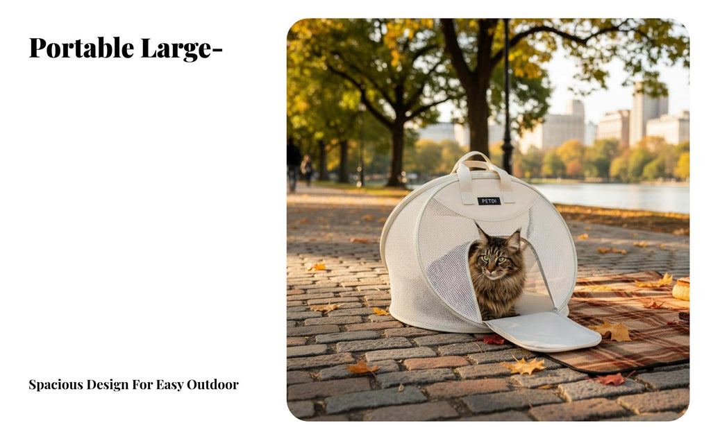 Foldable Mesh Pet Tote Wide Opening Foldable Mesh Pet Tent Stable Design