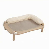 Bolstered Cat Bed Rounded Corners Woven Cat Bed All Season Pet Resting Furniture
