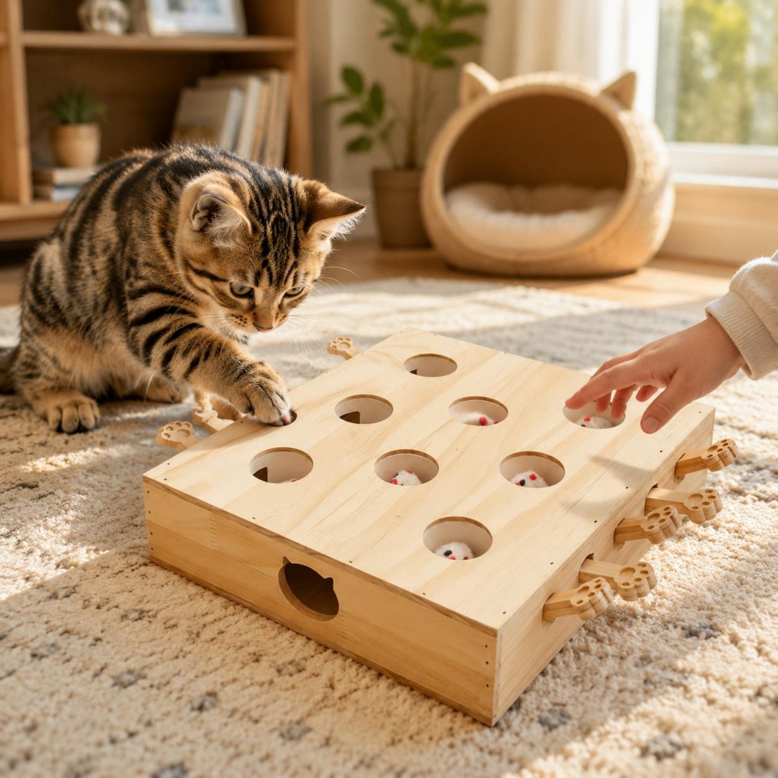 Whack-a-Rodent Cat Toy Sturdy Whack a Rodent Cat Toy Gift Idea for Cats