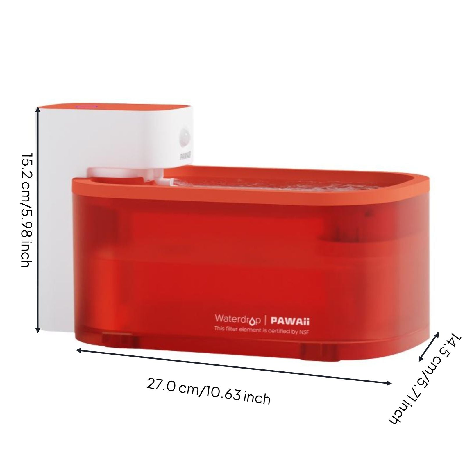 Battery cat water dispenser, filter