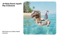 Dinosaur Swim Circle Raised Tail Ride on Buoy PVC