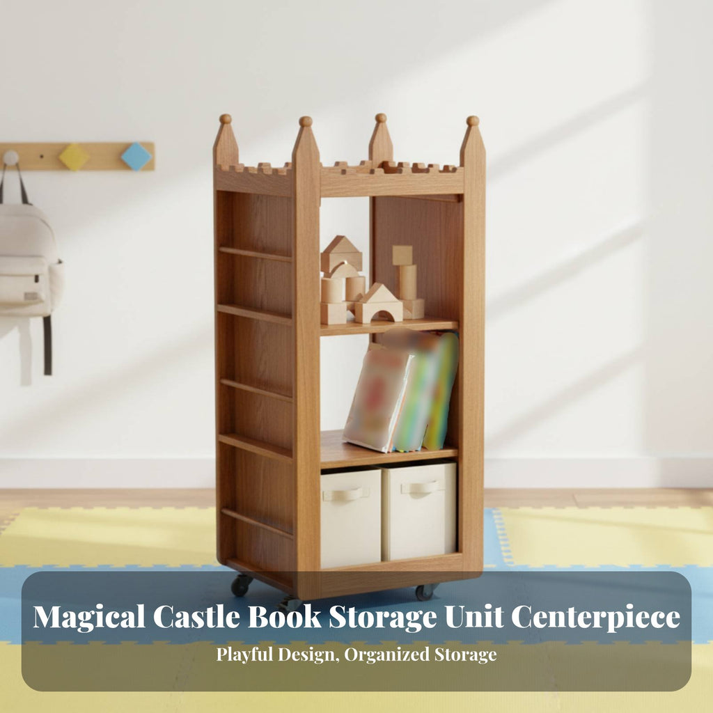 Rotating Castle book organizer Multi-Functional Storage kids' Furniture Space-Saving Easy to Assemble for Toddlers