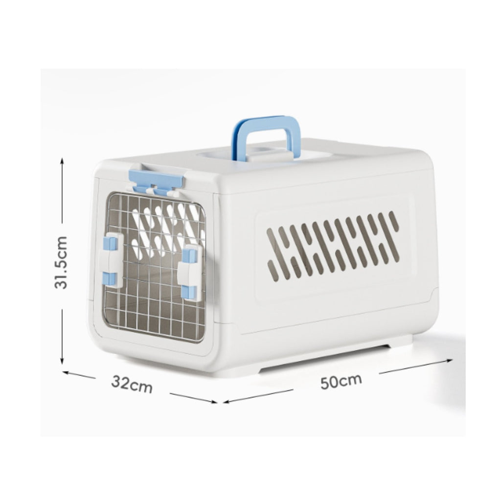 Airline Pet Carrier Top Handle Cat Travel Crate Spacious Interior for Car Rides