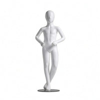 Full-Body Child Mannequin Sleek Finish Dress Form White for retail_s