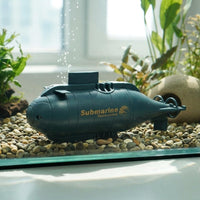 Mini RC Submarine Plastic Wireless-Controlled Submarine Toy Battery Powered