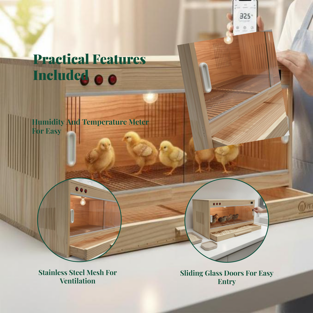Amphibian Terrarium, Smart Temperature Control, Drawer Storage