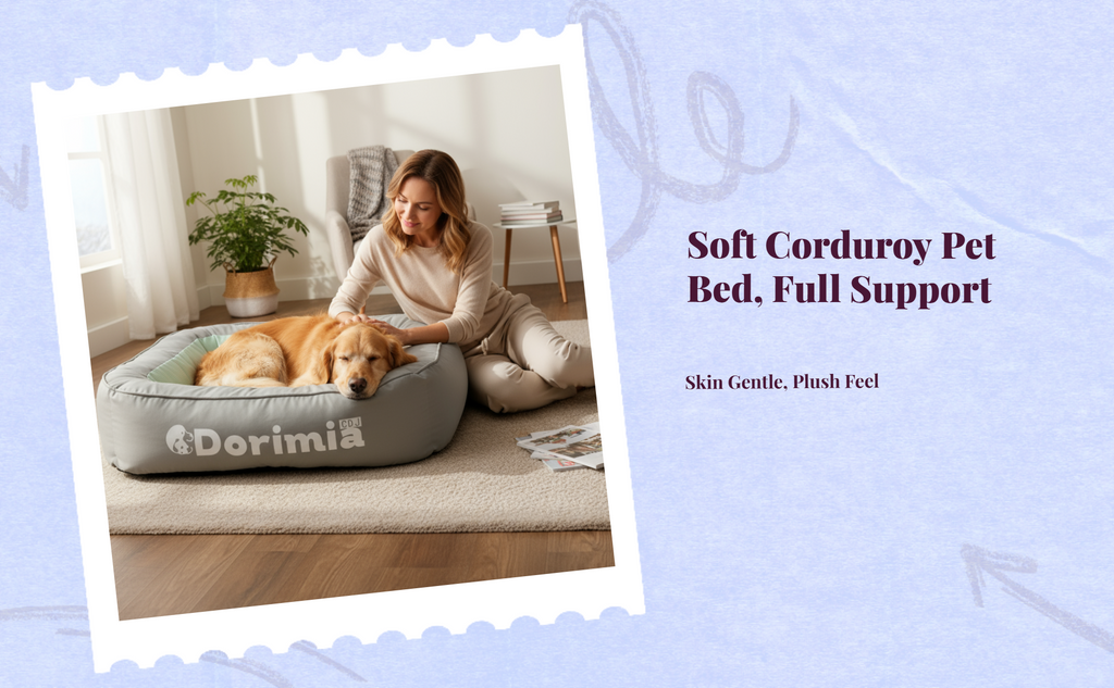 Orthopedic dog bed with removable cover