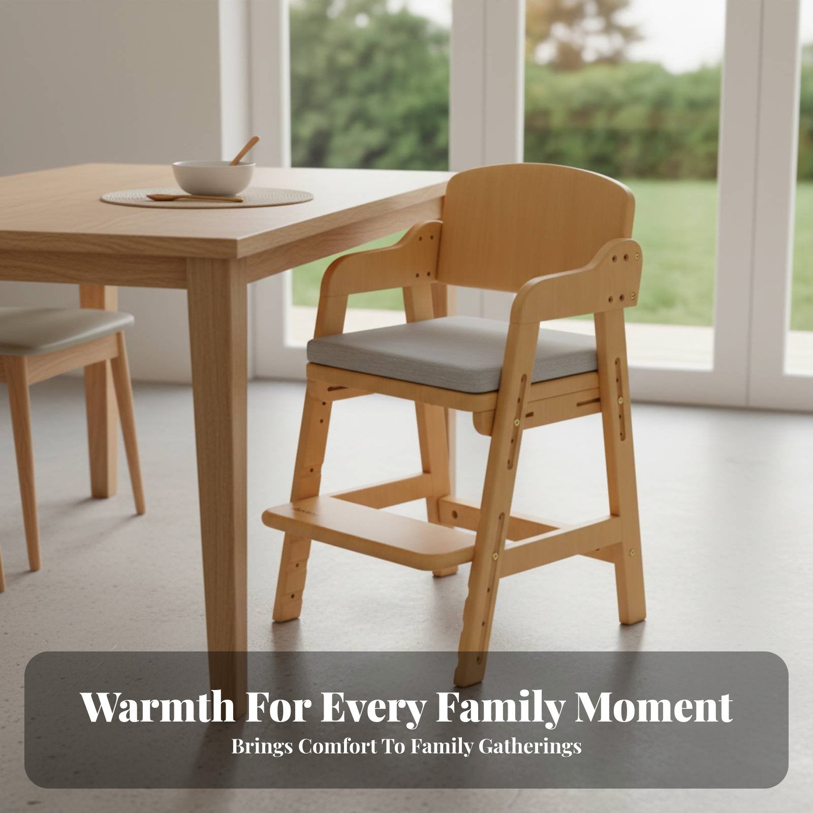 Adjustable Wooden Learning Chair Grows with Your Child for Preschoolers, Parents