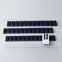 Piano Key Touch-Point Pad Molded Music Instrument Parts Black