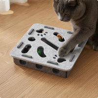Feline Maze Box Mental Stimulation Felt Feline Toy Box Portable