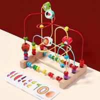 Wooden Bead Maze Hands-on Creature Bead Maze Polished Edges for Children