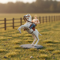 1:64 Horse Equestrian Figurine Detailed Equestrian Miniature Figure Hand Painted Diorama Accessory for Dioramas