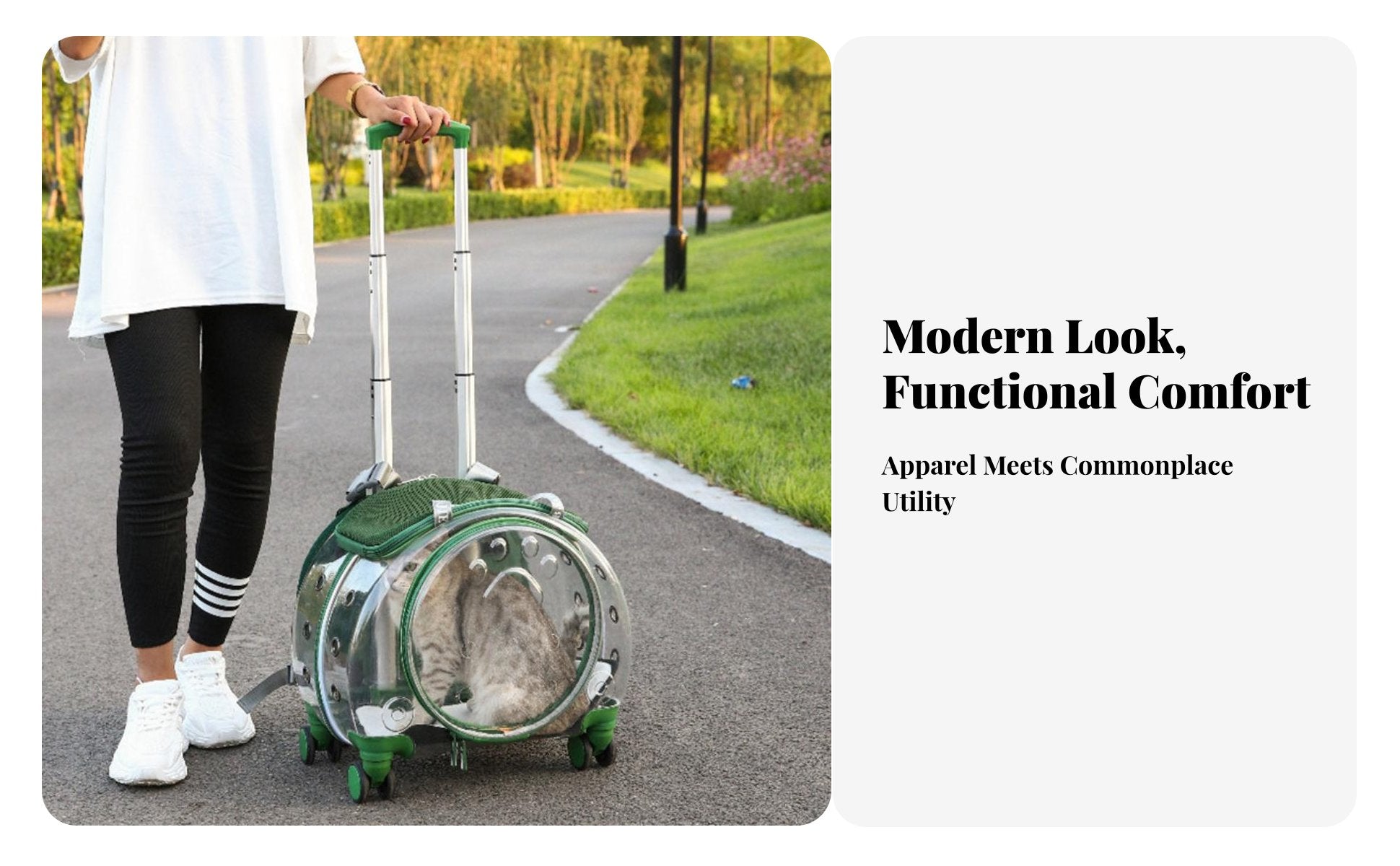 versatile dome opening Pet Trolley Breathable Cat Backpack Telescopic Handle