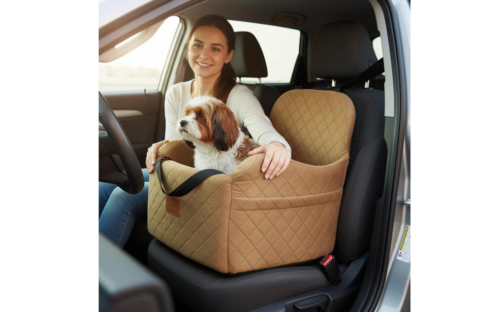 Dog Car Booster Seat Soft Padded Car Pet Bed Sturdy Foam for Travel, Dogs