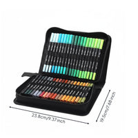 168 Pieces Double-Ended Tip Marker Case Oxford Cloth Brush Pen Bag Portable