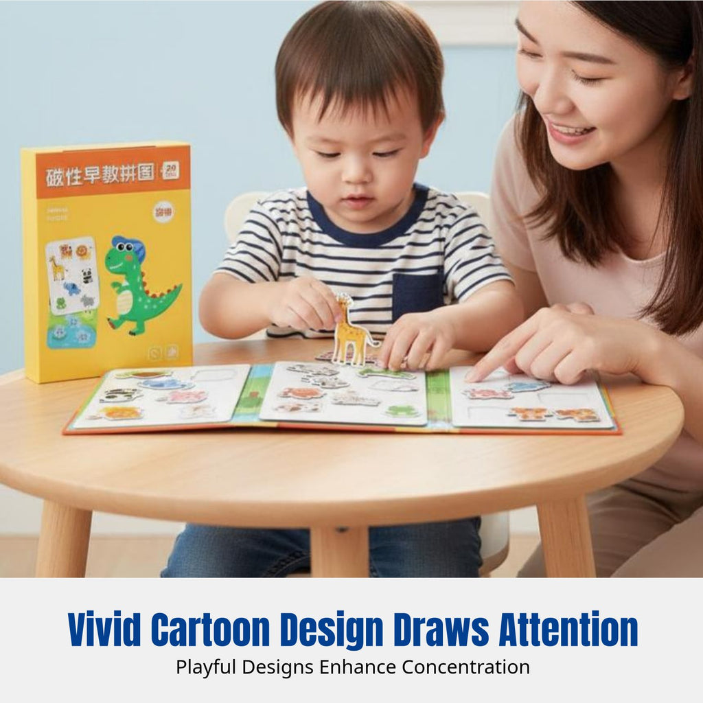 Mind Game Early Learning Toy for Children Numbers Animals Fruits Transportation Colorful Cartoon Paper