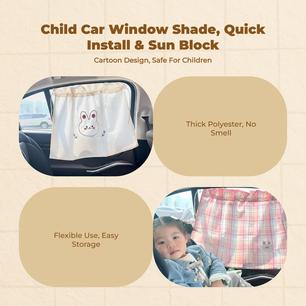Car Window Shade, Privacy Protection, Sunlight Protection, Infant Sun Shield, Suction holder Screen, Kids Car Window Shield, Easy Installation, Cute Panda Pattern